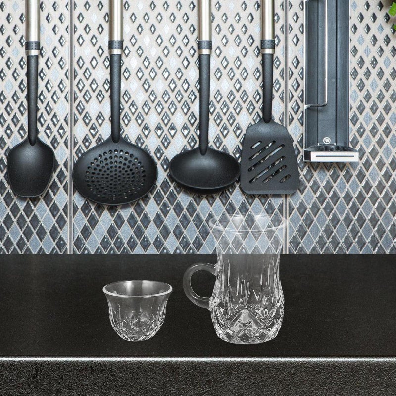Turkish Coffee Cup Set With Glass Saucer Ottoman Style Drinkware For Home - Image 5