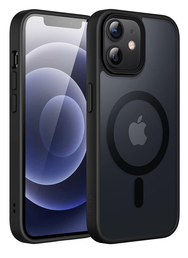 Denx - Matte Magnetic Case for iPhone 12-12pro, Grade Drop Tested Shockproof Anti-Scratch Clear Slim Thin Magnetic Case, (Black) - Image 1