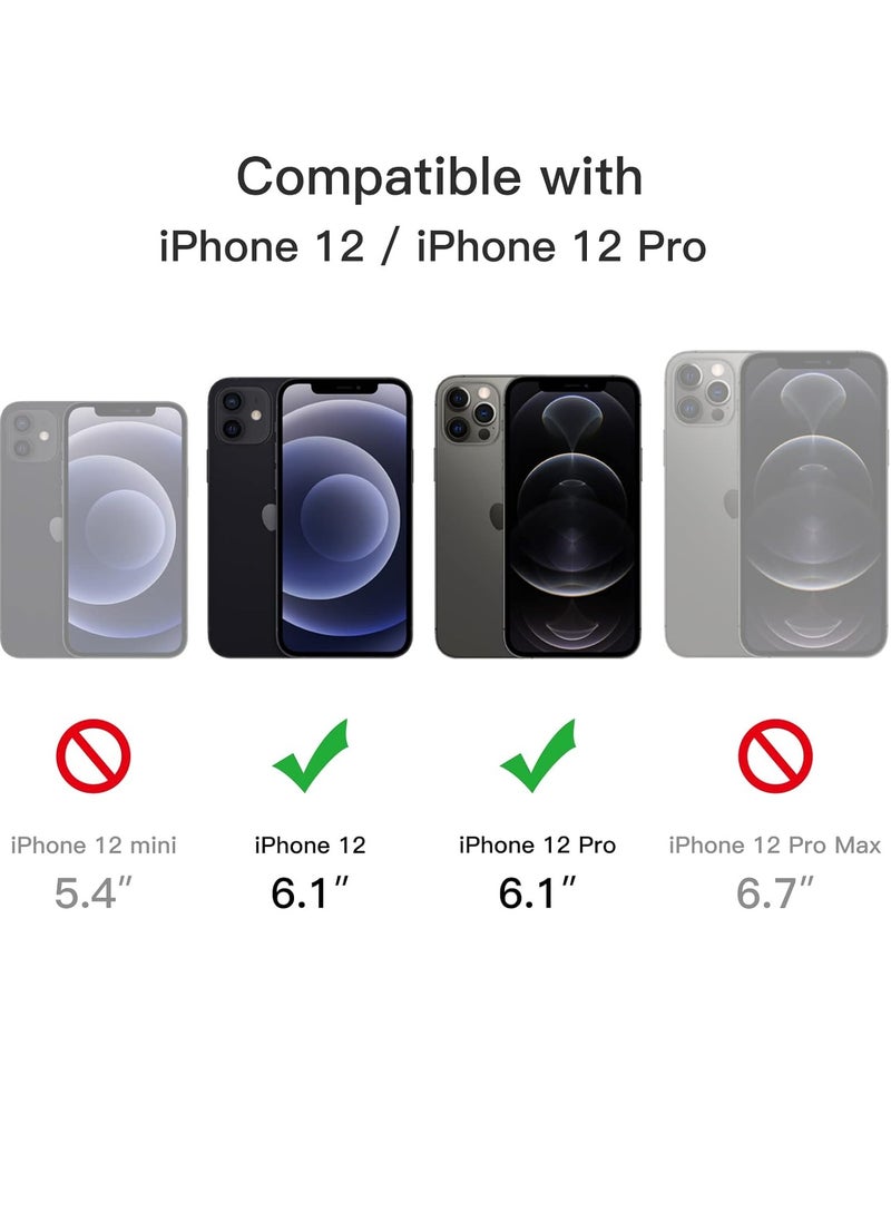 Denx - Matte Magnetic Case for iPhone 12-12pro, Grade Drop Tested Shockproof Anti-Scratch Clear Slim Thin Magnetic Case, (Black) - Image 1