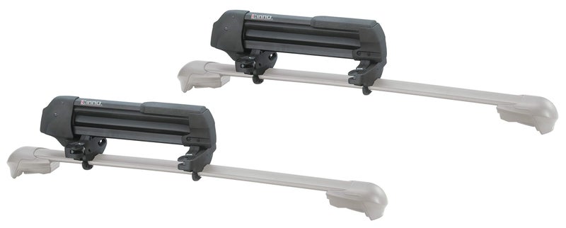 حامل INNO INA952 الجاذبية العالمي يناسب القضبان المستديرة والمربعة والأيرو ومعظم القضبان المصنعية يحمل 3 زلاجات سمينة أو 2 لوح تزلج على السطح باللون الأسود