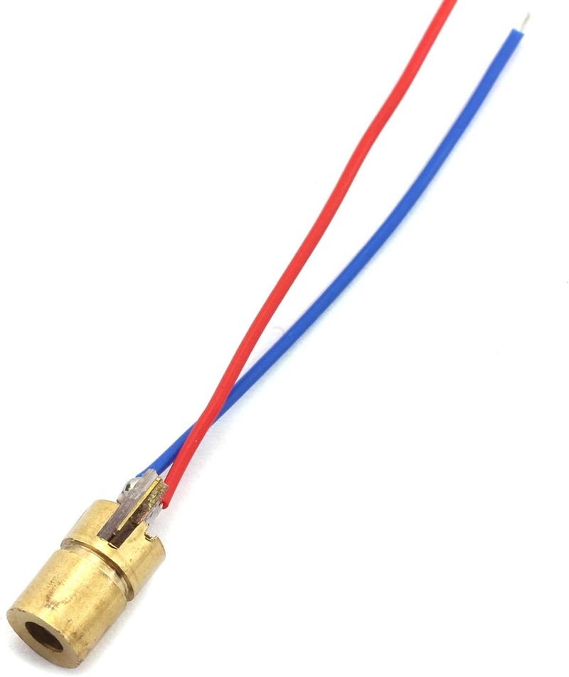 Tegg 10 PCS Mini 650nm 6mm 5mW Red Laser Dot Diode Module Copper Head 3.3V - Image 4