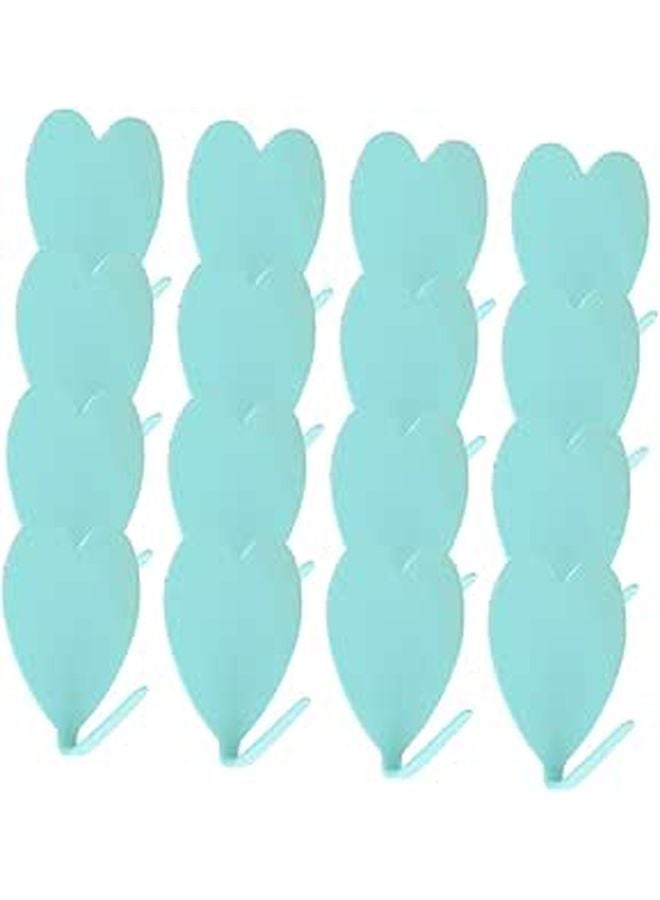 16 Pcs Heavy Duty Heart Shaped Adhesive Hooks for Shower Curtain Towel Holder Bathroom Wall - Image 1