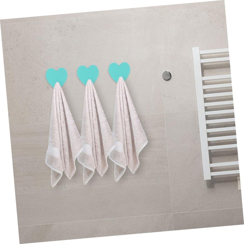 16 Pcs Heavy Duty Heart Shaped Adhesive Hooks for Shower Curtain Towel Holder Bathroom Wall - Image 3