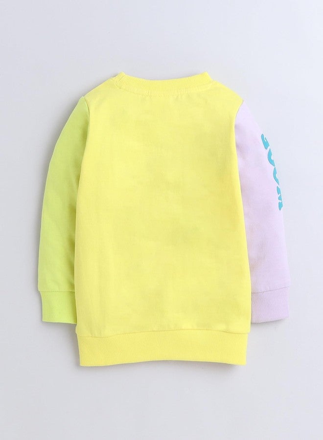 BUMZEE Yellow Girls Full Sleeves Cotton Sweatshirt Age - 12-18 Months (Peb9691D-ylw) - Image 2