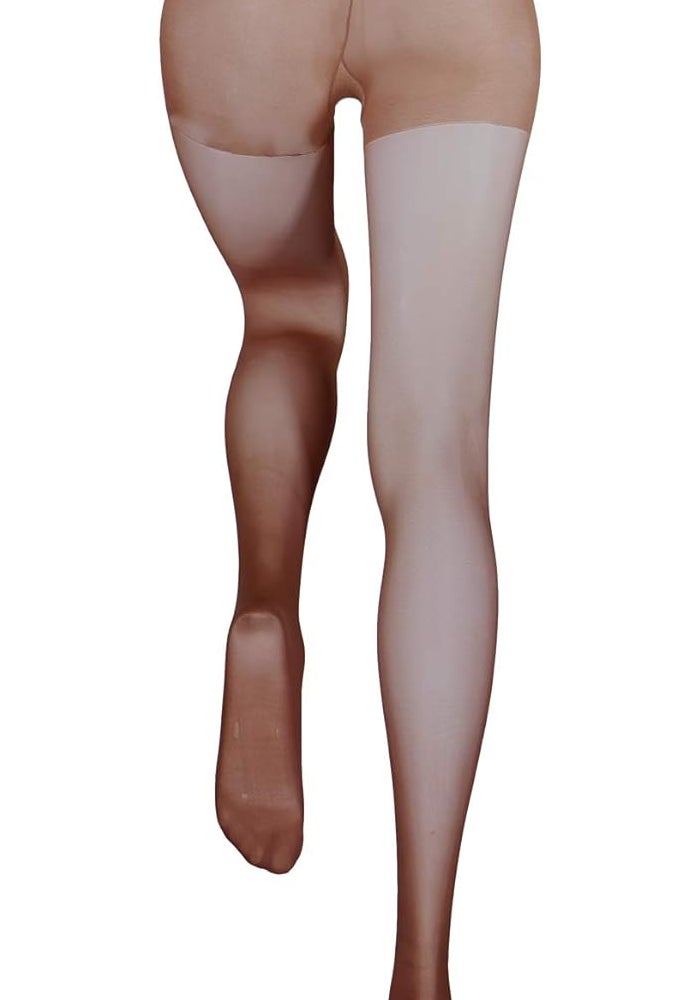 Truform Sheer Compression Pantyhose for Women, 8-15 mmHg, 20 Denier, Taupe, Queen Plus - Image 4