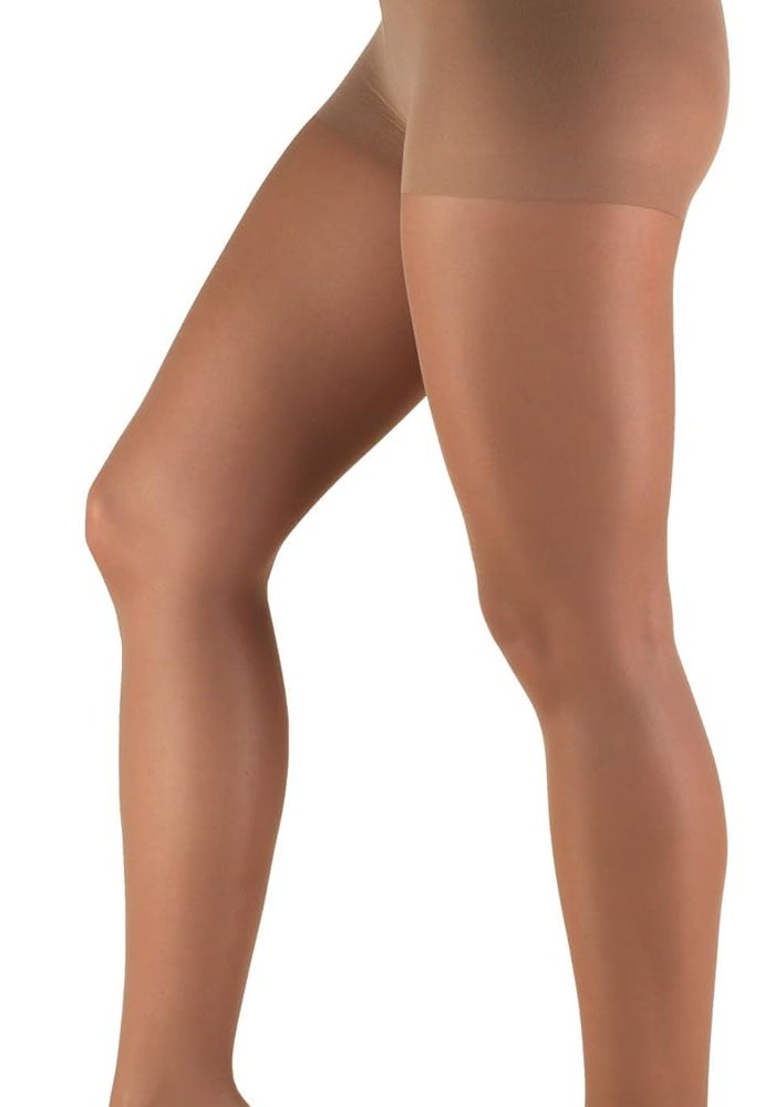 Truform Sheer Compression Pantyhose for Women, 8-15 mmHg, 20 Denier, Taupe, Queen Plus - Image 1