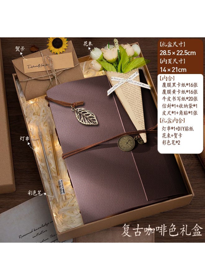 Chic Vintage Diy Album With Gift Box Star-chasing Bill Collection Book Hot Handmade Scrapbook Memoirs - Image 1