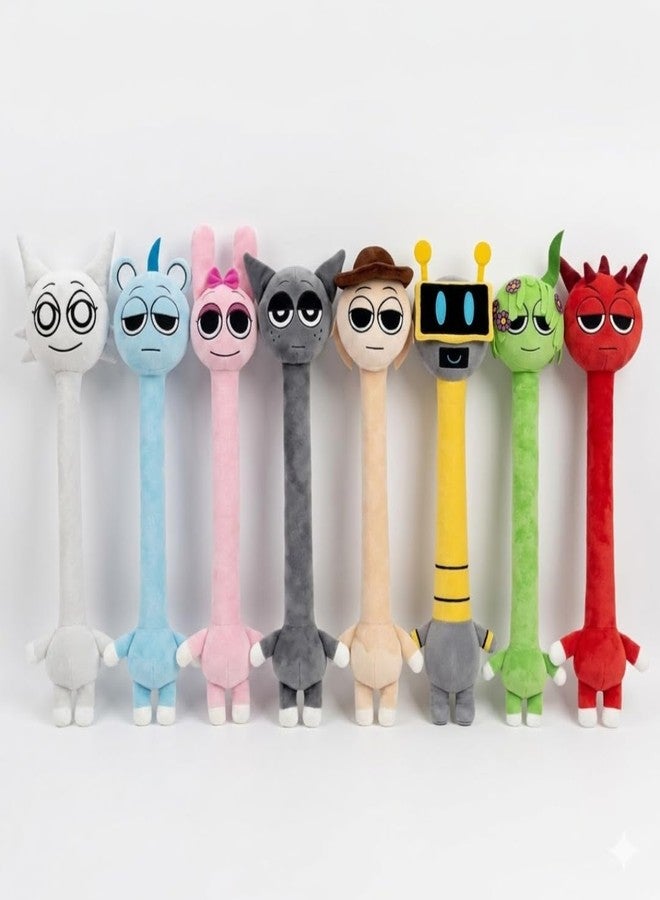 TechMax Solution Cyber Yellow Robot Long Neck Plushie Futuristic Screen Face Cyborg Cushion Sci-Fi Enthusiast Gift - Image 2