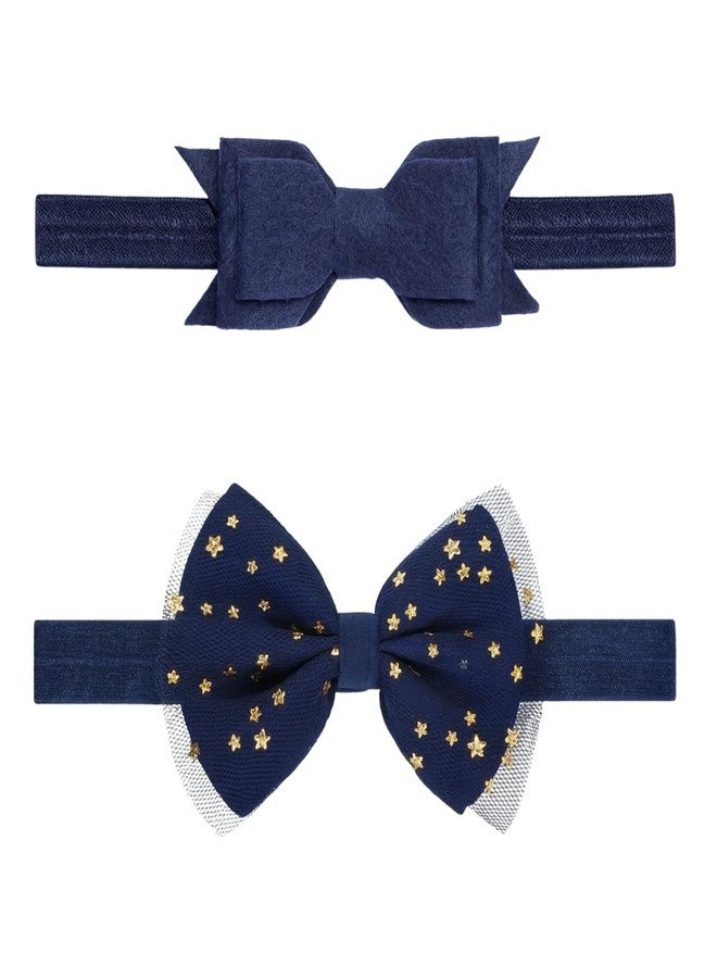 ANNACREATIONS ANNA CREATIONS 3 Pcs Baby Headbands for Baby Girl & Boy, Soft Stretchy Hair Bands with Flower and Bow Design, Comfortable and Cute Hair Accessories for Newborn, Infant and Toddler Babies - Image 5