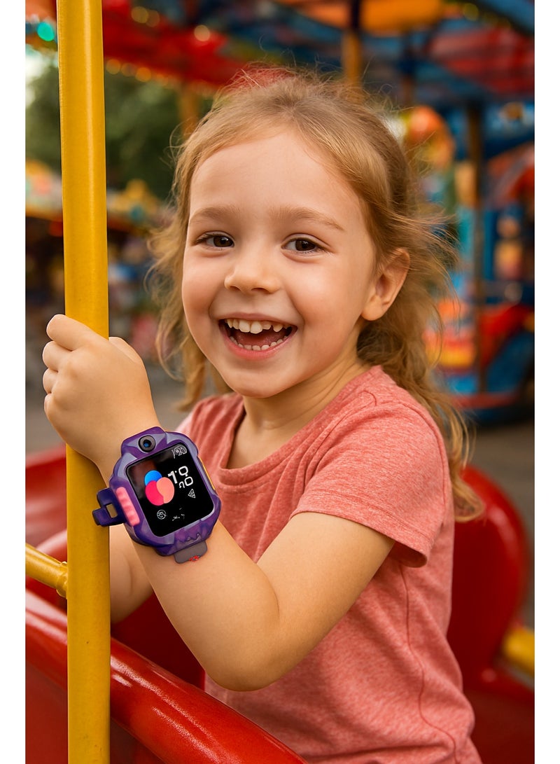 NABI Z7A Smartwatch for Kids with Color Screen - Water Resistant - Calls - SOS System - Purple - Image 4