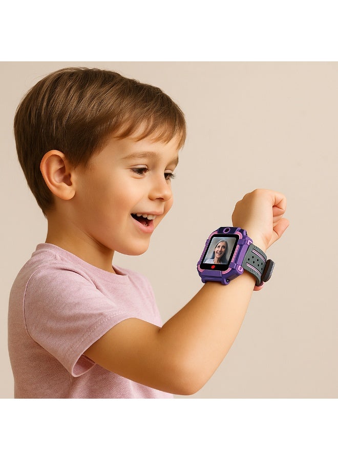 NABI Z7A Smartwatch for Kids with Color Screen - Water Resistant - Calls - SOS System - Purple - Image 5