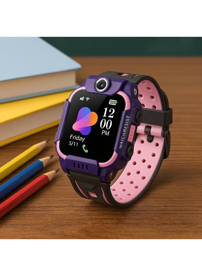 NABI Z7A Smartwatch for Kids with Color Screen - Water Resistant - Calls - SOS System - Purple - Image 3