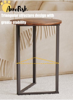 AnneFish 3Pcs Coffee Service Table Set Round Sofa Side Nesting Table End Table For Home Living Room Bedroom Small Coffee Table Couch Table Metal Frame Easy Assembly  - Image 5