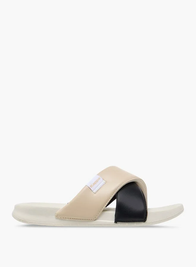 Women's Colourblock Criss Cross Slip-On Sandals
