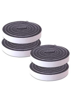 KASTWAVE Adhesive Weather Stripping Foam Tape Window Door Draught Excluder SoundProof Strip Seals for Gap Seal 4 Rolls Total 4M Long Noise Muffling  - Image 1