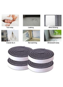 KASTWAVE Adhesive Weather Stripping Foam Tape Window Door Draught Excluder SoundProof Strip Seals for Gap Seal 4 Rolls Total 4M Long Noise Muffling  - Image 5