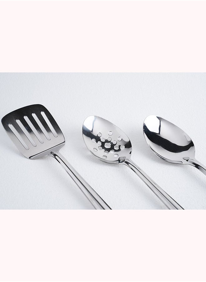 Pan Home - Essentials Set Of 3 Serving Tools | Chrome | Food Safe, Mirror Finish - Image 1