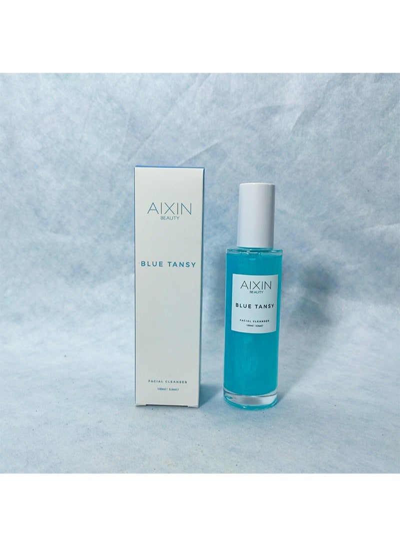 AiXin Beauty Blue Tansy Facial Cleansing Gel, 3.3Fl Oz - pH Balanced Foaming Gel Cleanser Formulated with Natural Ingredients for Double Cleanse with Vegan Formula, Calming, Soothing, Nourishing，Gentle Face Wash - Image 5