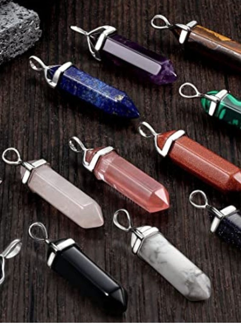Cherry Quartz Necklace Gemstone Pendant Hexagonal Crystal pendant - Image 4