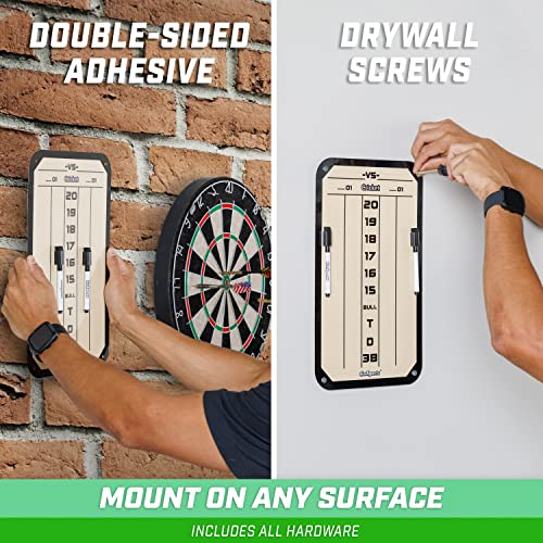 GoSports Dry Erase Steel Darts Scoreboard - Cricket and 01 Dart Games with 2 Magnetic Markers - Image 5