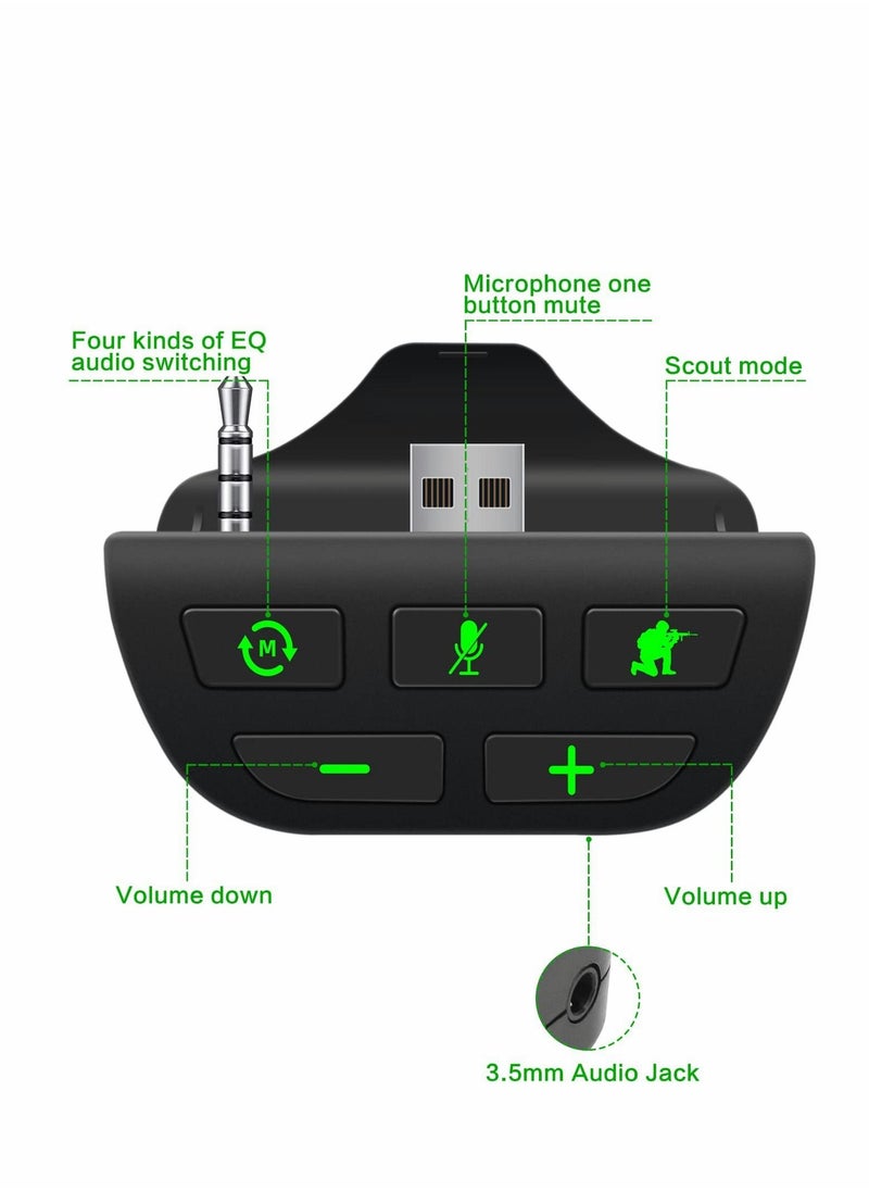 Generic - Headset Adapter for Xbox Series X/S, Stereo Headset Audio Adapter with Volume Adjustment and Scout Mode - Image 1