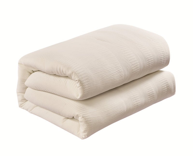 أورز مفرش صيفي من الماكروفيبر الفاخر مناسب لمقاس سرير مفرد 200 x 120 cm سم من شركة هورس العالمية مكون من 4قطع 250 غرزة - Image 3