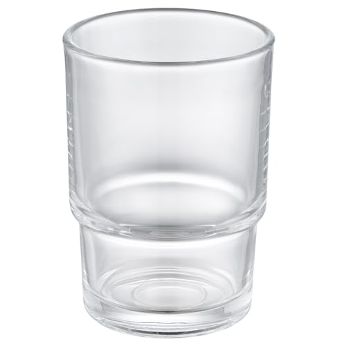 Aomasi Bathroom Glass Cup, Aomasi Transparent Toothbrush & Toothpaste Holder, Mouthwash Tumbler Cup Drinking Mug Glassware - Image 1