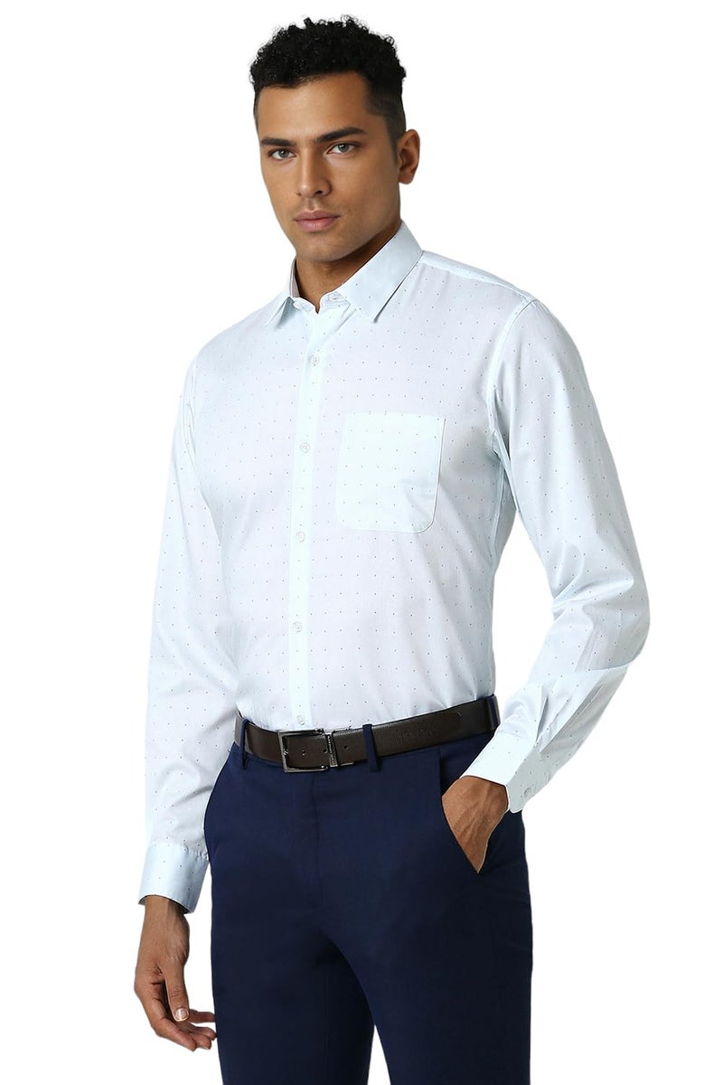 Peter England Men Blue Slim Fit Shirt - Image 2