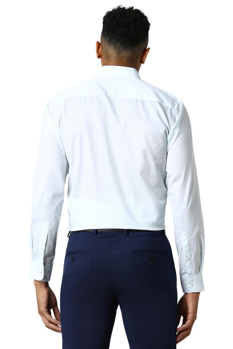 Peter England Men Blue Slim Fit Shirt - Image 3