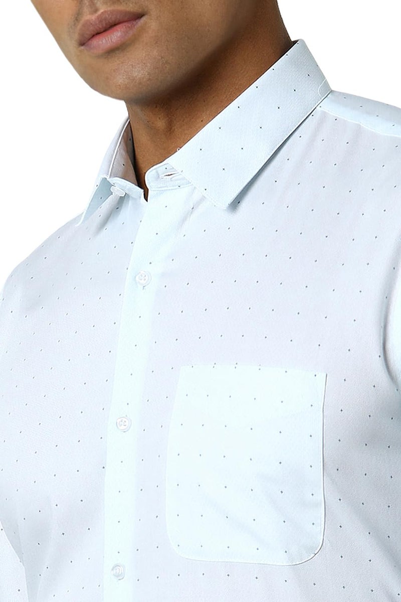 Peter England Men Blue Slim Fit Shirt - Image 4