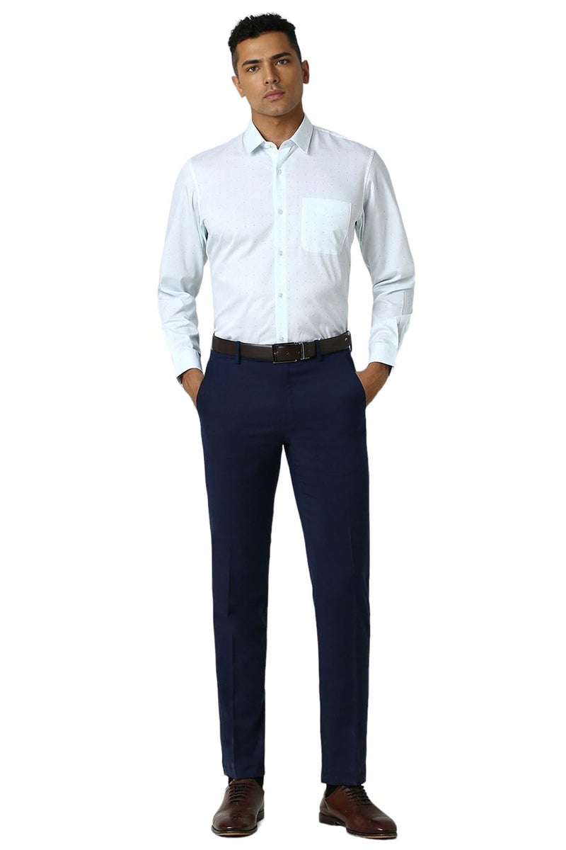 Peter England Men Blue Slim Fit Shirt - Image 5