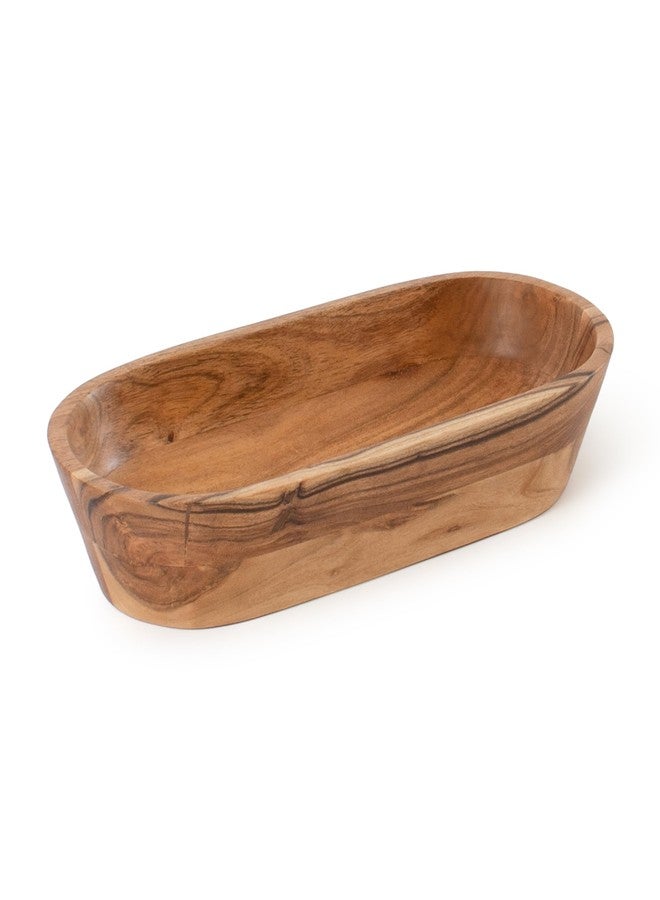Luxe Designs Wooden Dough Bowl – Handmade Decorative Bowls for Home Decor, Bathroom, Kitchen Counter & More - Acacia Wood Large Dough Bowl Fits Cosmetics, Keys & Other Knick Knacks – Great Boho Home Decorations - Image 1