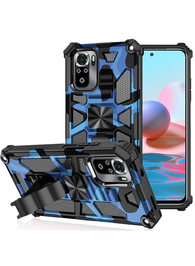 The Bros Case For Xiaomi Redmi Note 10 Camouflage Armor Shockproof TPU + PC Magnetic Protective Case with Holder