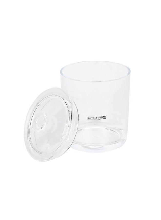 Royalford 900ml Multipurpose Acrylic Jar RF12762 Elegant and Sleek, Durable and Long-Lasting Storage Box with Clear Lid clear - Image 3