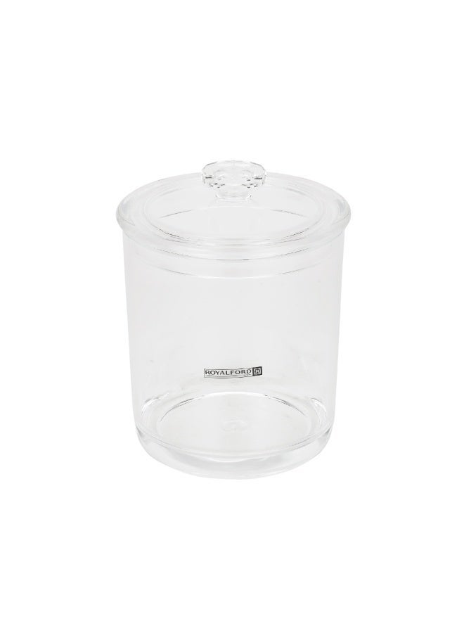 Royalford 900ml Multipurpose Acrylic Jar RF12762 Elegant and Sleek, Durable and Long-Lasting Storage Box with Clear Lid clear - Image 2