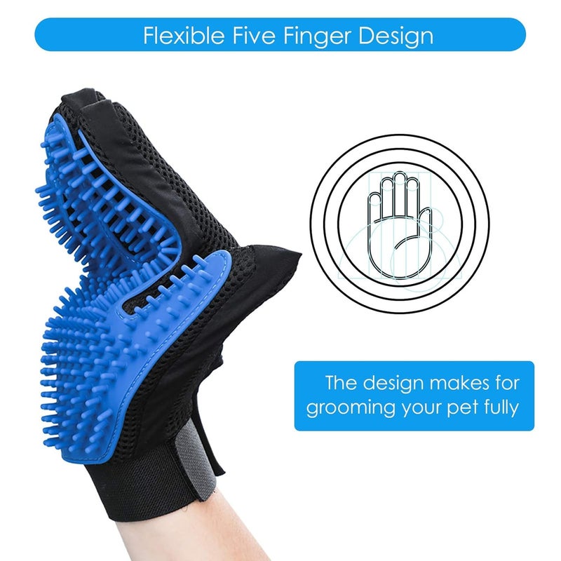 DOCROK Pet Hair Remover Glove, Enhance Pet Grooming Glove with Deshedding Glove for Dog and Cat, Right Hand Gentle De-Shedding Glove Brush, (Pack Of 2) - Image 5