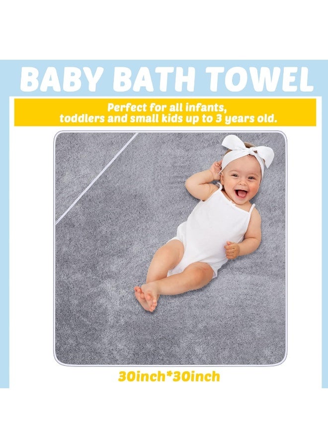 Chumia 6 Pack Baby Bath Towel, Soft Coral Fleece Absorbent Newborn Hooded Towel for Kids - Image 2
