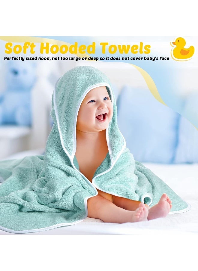 Chumia 6 Pack Baby Bath Towel, Soft Coral Fleece Absorbent Newborn Hooded Towel for Kids - Image 4