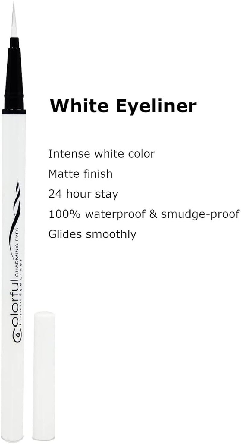 White color liquid eyeliner White sketch pen eyeliner waterproof non transfer and smudgeproof eyeliner longlasting liquid eyeliner - Image 2