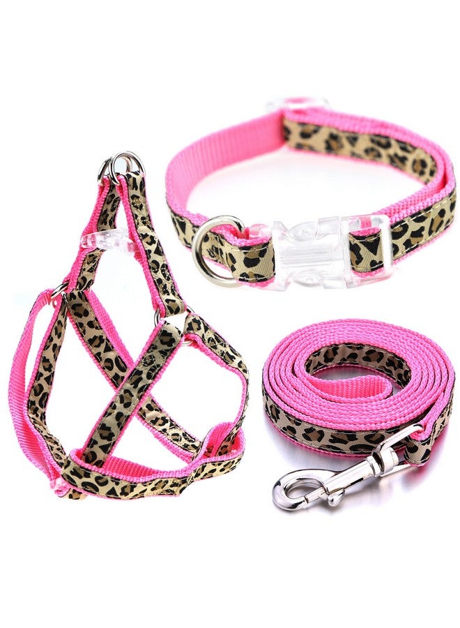 مايل هاي لايف طقم طوق مقود للكلاب من مايل هاي لايف ليوبارد، قابل للتعديل، بدون شد، مناسب للكلاب من السلالات الصغيرة، سهل التحكم للتدريب على المشي (وردي، مقاس وسط، الصدر من 15 إلى 21 بوصة، الرقبة من 13 إلى 17 بوصة) - Image 1