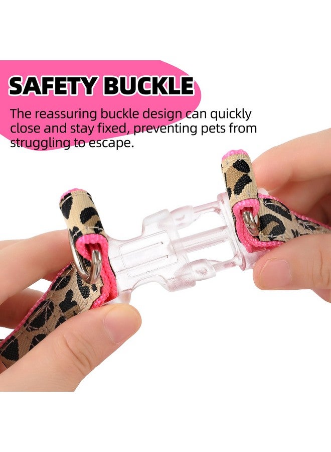 مايل هاي لايف طقم طوق مقود للكلاب من مايل هاي لايف ليوبارد، قابل للتعديل، بدون شد، مناسب للكلاب من السلالات الصغيرة، سهل التحكم للتدريب على المشي (وردي، مقاس وسط، الصدر من 15 إلى 21 بوصة، الرقبة من 13 إلى 17 بوصة) - Image 5