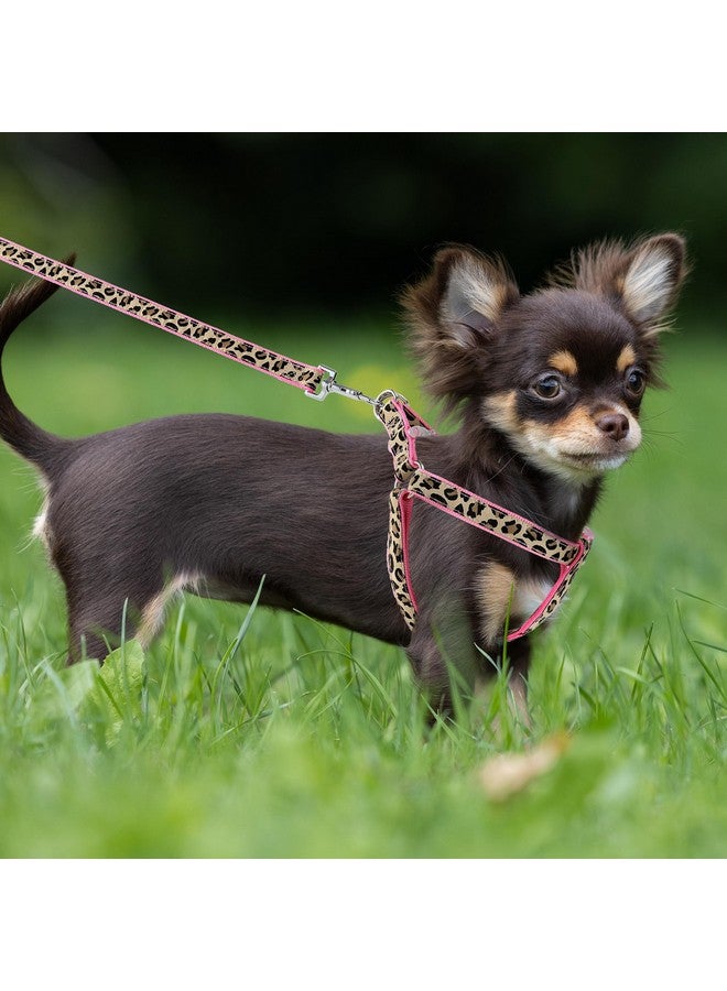 مايل هاي لايف طقم طوق مقود للكلاب من مايل هاي لايف ليوبارد، قابل للتعديل، بدون شد، مناسب للكلاب من السلالات الصغيرة، سهل التحكم للتدريب على المشي (وردي، مقاس وسط، الصدر من 15 إلى 21 بوصة، الرقبة من 13 إلى 17 بوصة) - Image 2