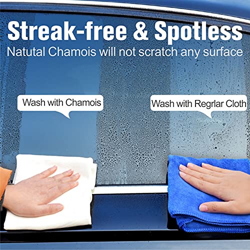 River Lake Chamois Cloth for Car - Drying Towel Shammy Towel Natural Real Leather Washing Cloth Cleaning Towel Car Wipes - Chamois Cloth Art Cloth Accessory (31.5'' x 20'') - Image 3