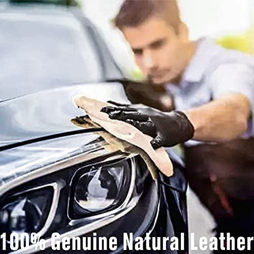 River Lake Chamois Cloth for Car - Drying Towel Shammy Towel Natural Real Leather Washing Cloth Cleaning Towel Car Wipes - Chamois Cloth Art Cloth Accessory (31.5'' x 20'') - Image 2