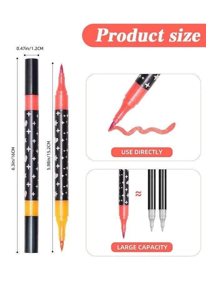 Glitter Art Markers, Double Side Color Pens,Shine Paint Pens for Kids Teens, Vibrant Smooth Ink Design,Easy Grip Drawing Function, Excellent Craft Supplies Category School Birthday Use - Image 3