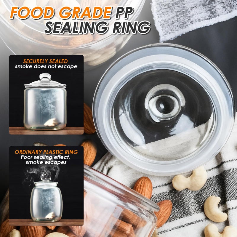 Masthome Large Glass Jar,1 Gallon Glass Jar with Lid, Airtight,Dishwasher Safe,Wide Mouth Storage Canister for Pasta,Flour,Nuts,Cookies,& More - Image 3