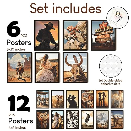 97 Decor Western Room Decor for Bedroom Western Wall Decor Southwestern Wall Art Prints Southwestern Pictures Wall Decor Antique Cowboy Decorations for Home Vintage Cowgirl Poster UNFRAMED - Image 3