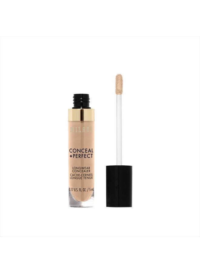 MILANI Conceal + Perfect Longwear Concealer - Medium Beige (0.17 Fl. Oz.) Vegan, Cruelty-Free Liquid Concealer - Cover Dark Circles, Blemishes & Skin Imperfections for Long-Lasting Wear - Image 2