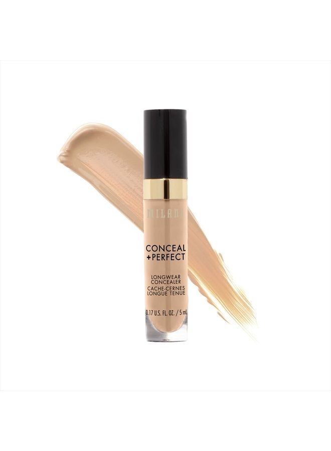 MILANI Conceal + Perfect Longwear Concealer - Medium Beige (0.17 Fl. Oz.) Vegan, Cruelty-Free Liquid Concealer - Cover Dark Circles, Blemishes & Skin Imperfections for Long-Lasting Wear - Image 1