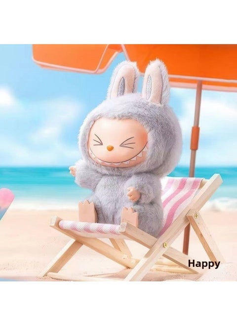 LABUBU Labubu Generation Of The Motherland Macarons Bubble Series Fun Blind Box Vinyl Face Plush Doll-Color:Happy-Height:15cm
